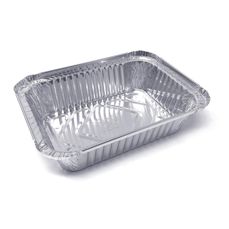 Fig & Leaf (120 Pack) Premium 1.5-LB Takeout Pans with Lids l Medium 7" x 5" x 2" l Heavy Duty Disposable Aluminum Foil for Catering Party Meal Prep Freezer Drip Pans BBQ Potluck Holidays - Image 2